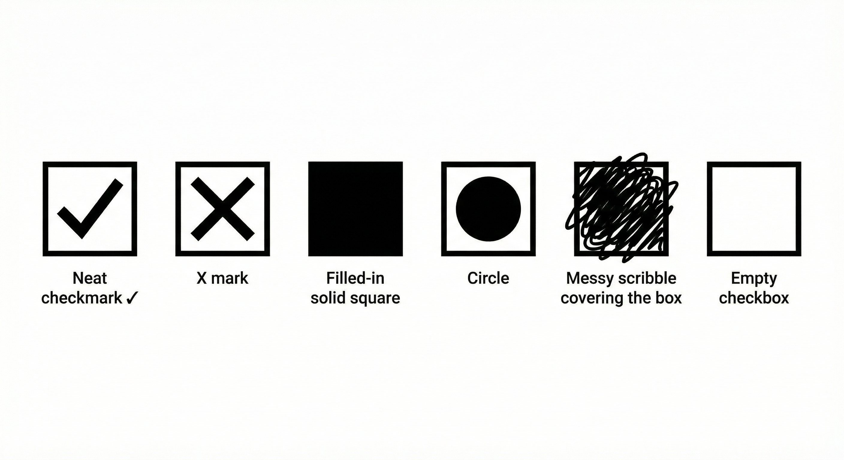 Different checkbox fill styles