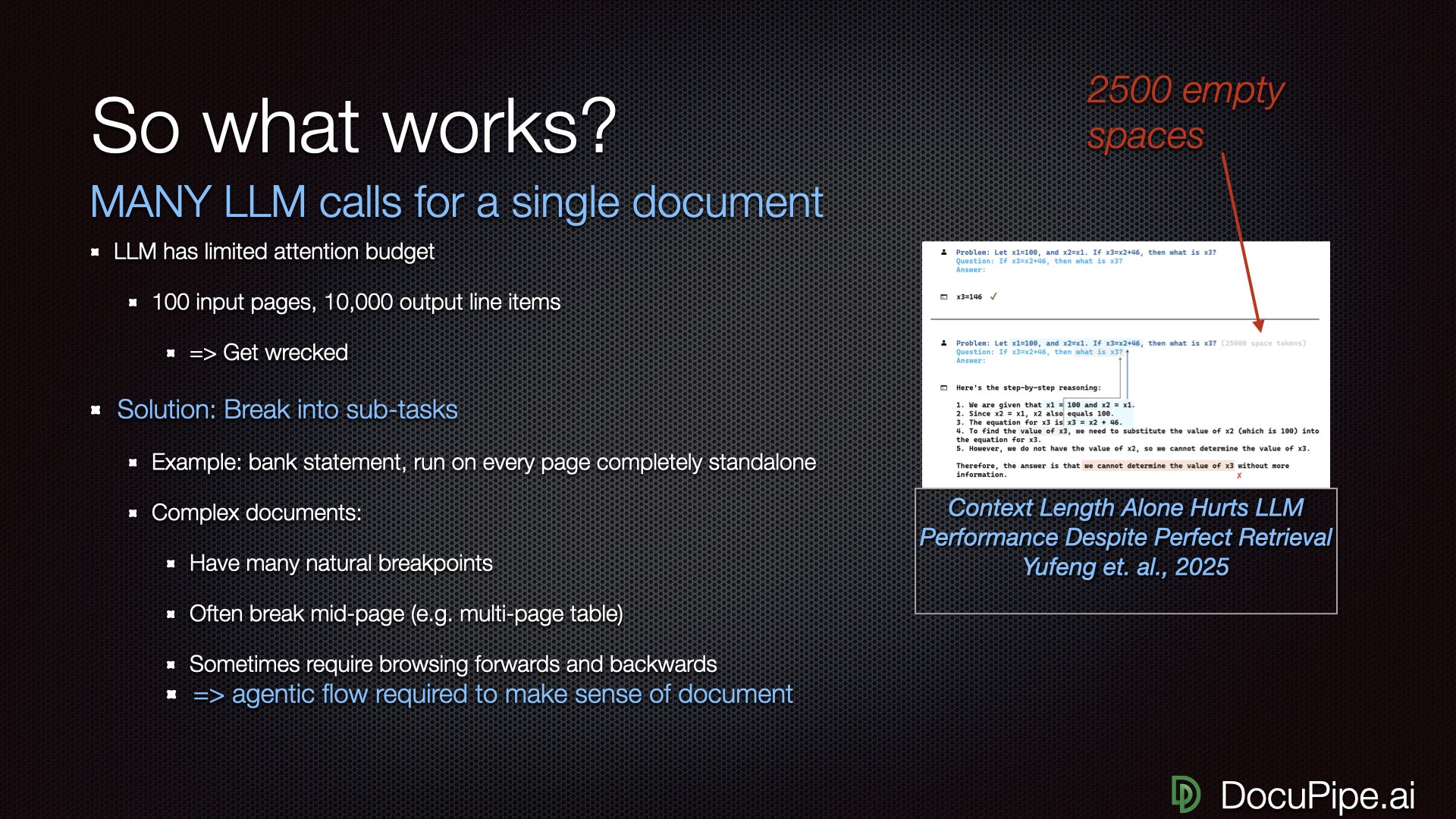 Add 25,000 spaces to a math problem. Watch the AI get dumber.